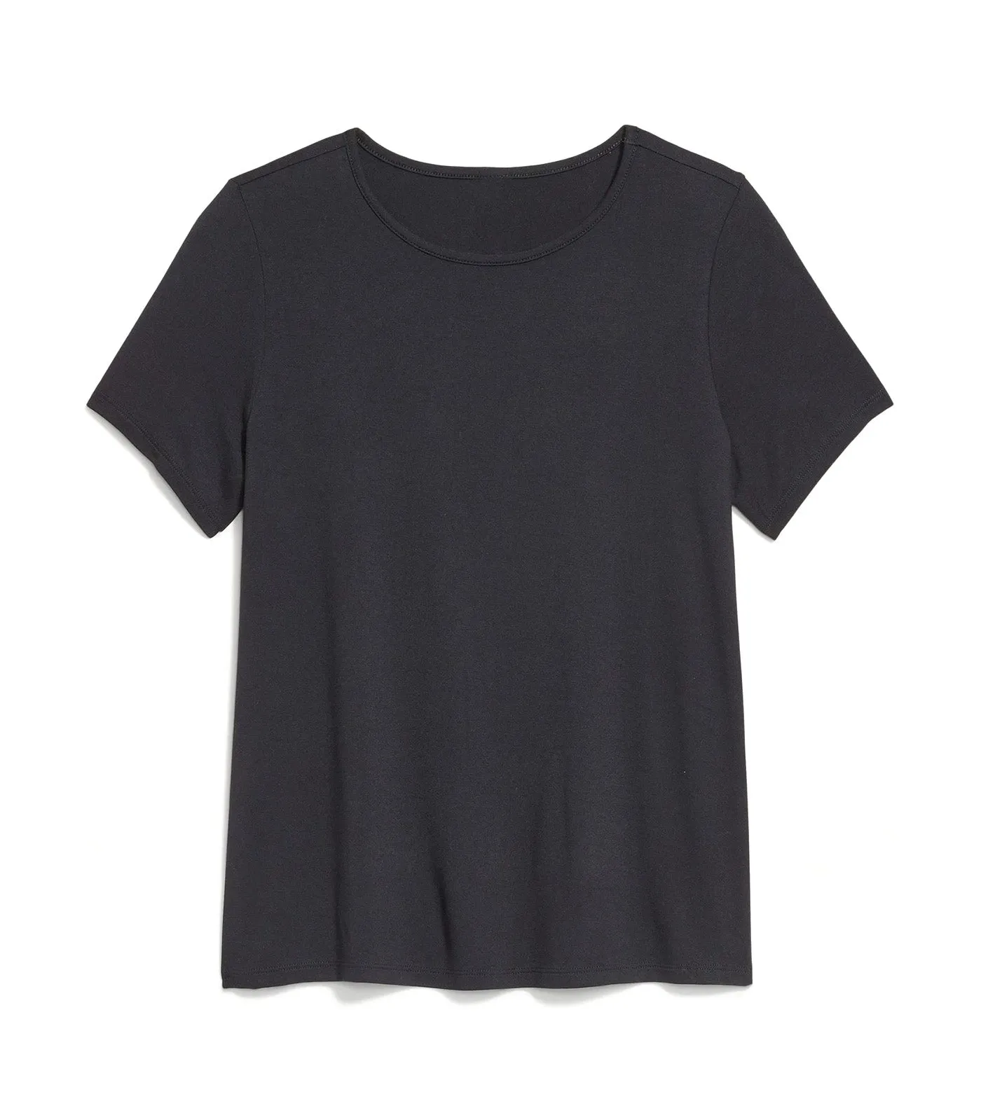 Luxe Crew-Neck T-Shirt for Women Black Jack