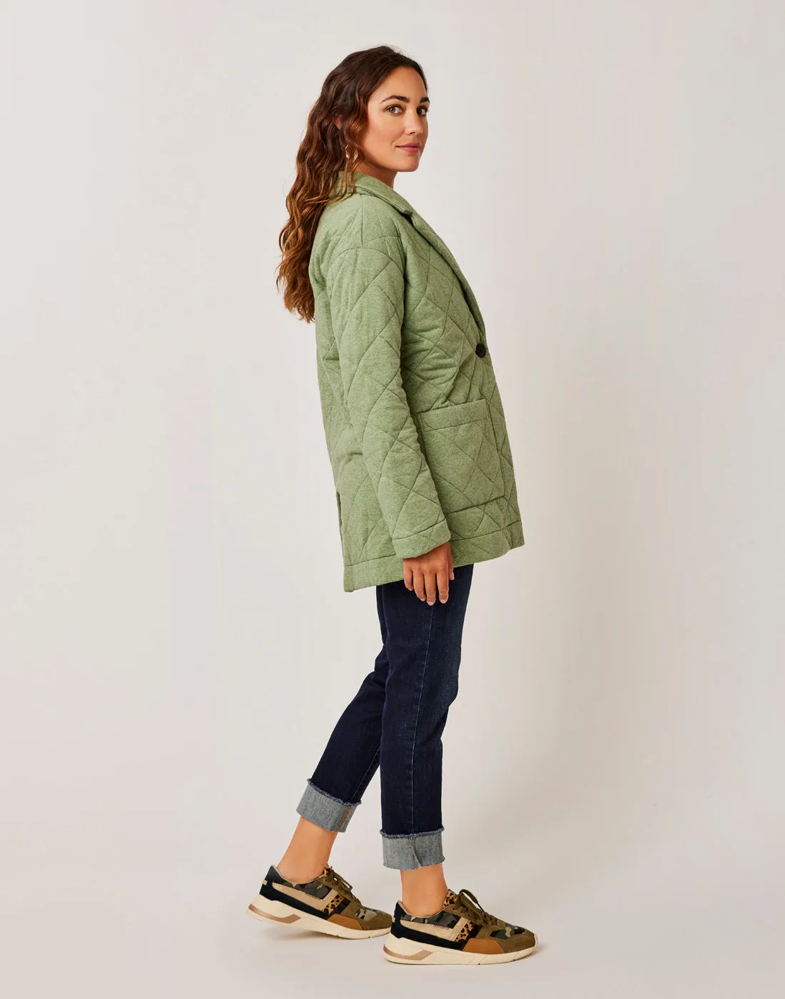 Maggie Quilted Topper: Olive Heather - FINAL SALE