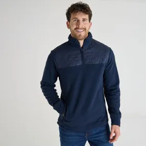 Mens 1/4 Zip Quilted Fleece