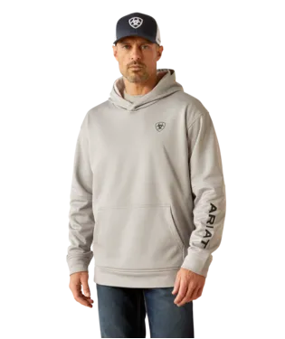 Men's Ariat Tek Fleece 2.0 Camo Pocket Hoodie in Gray Heather 10052021