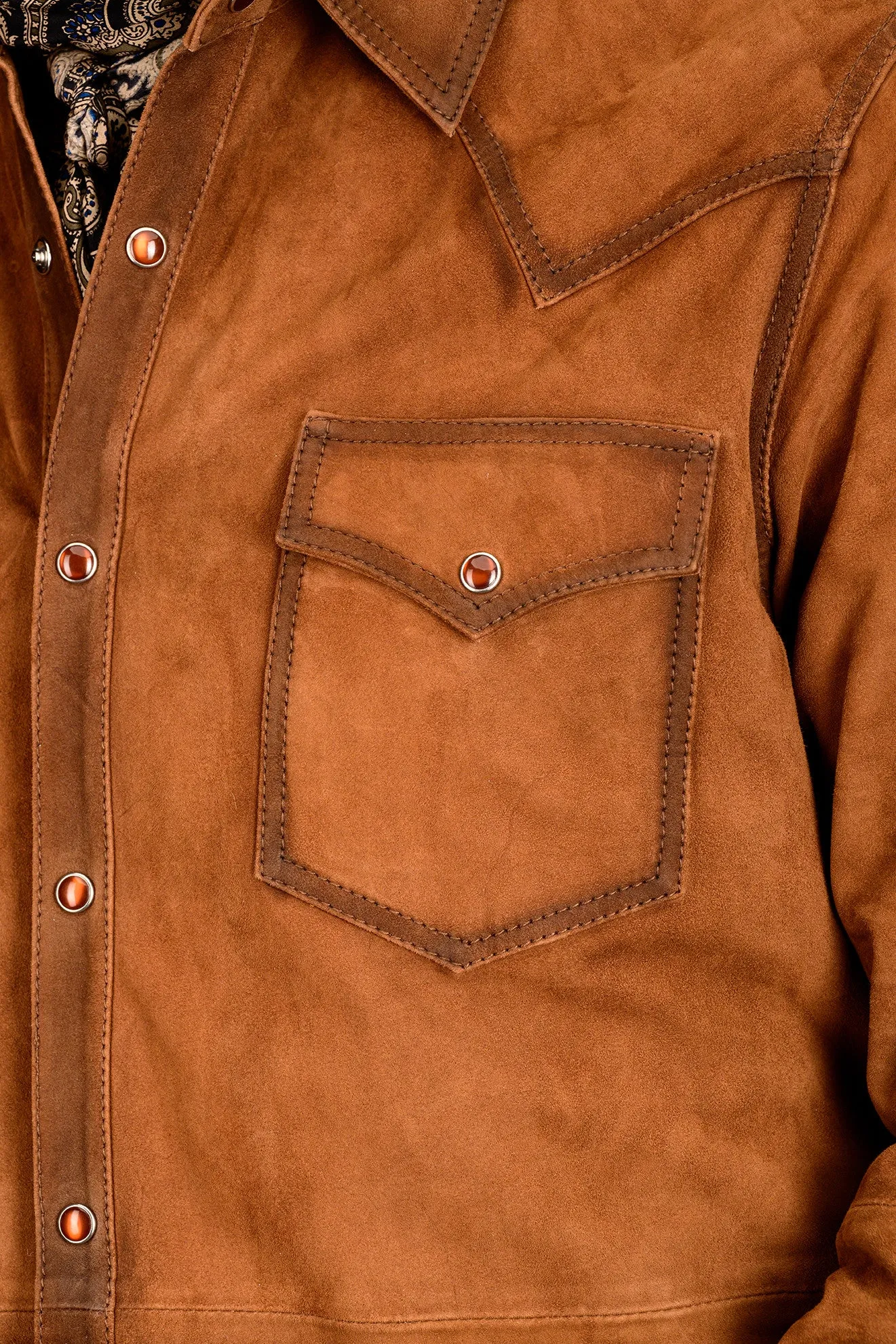 Men's Suede Leather Shirt Jacket