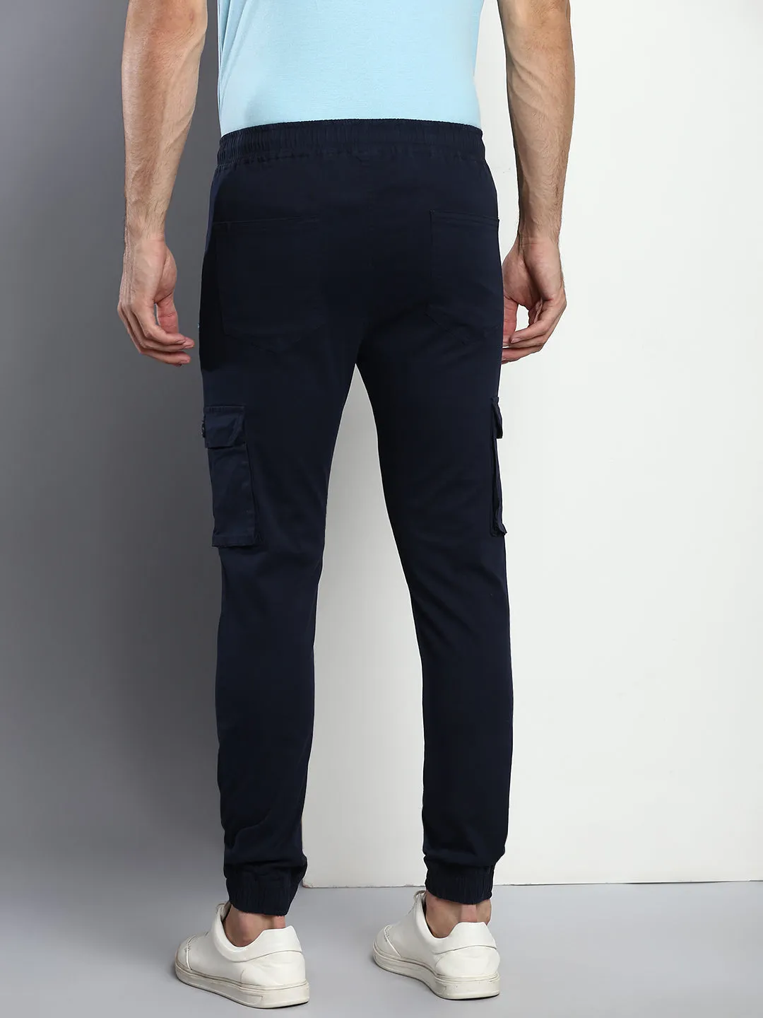 Men's Tapered Fit Cotton Joggers (Navy)