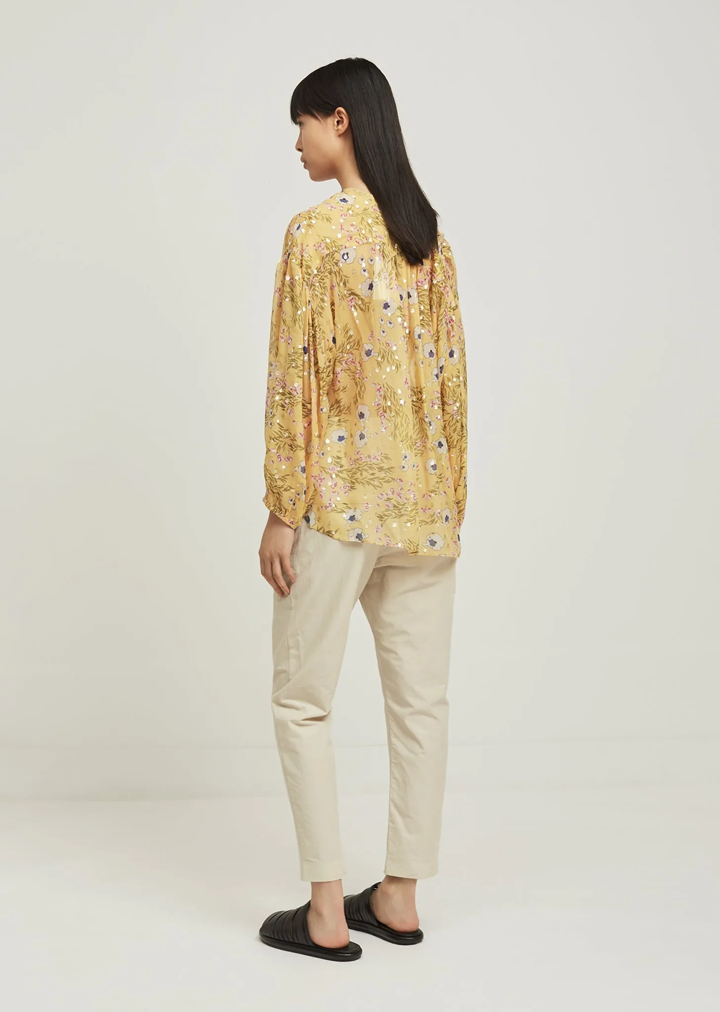 Mia Silk Floral Print Blouse