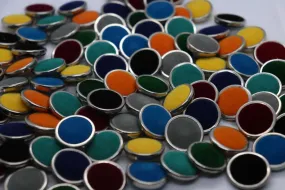 Multicolour Assorted Metal Ring Velvet Coat Buttons