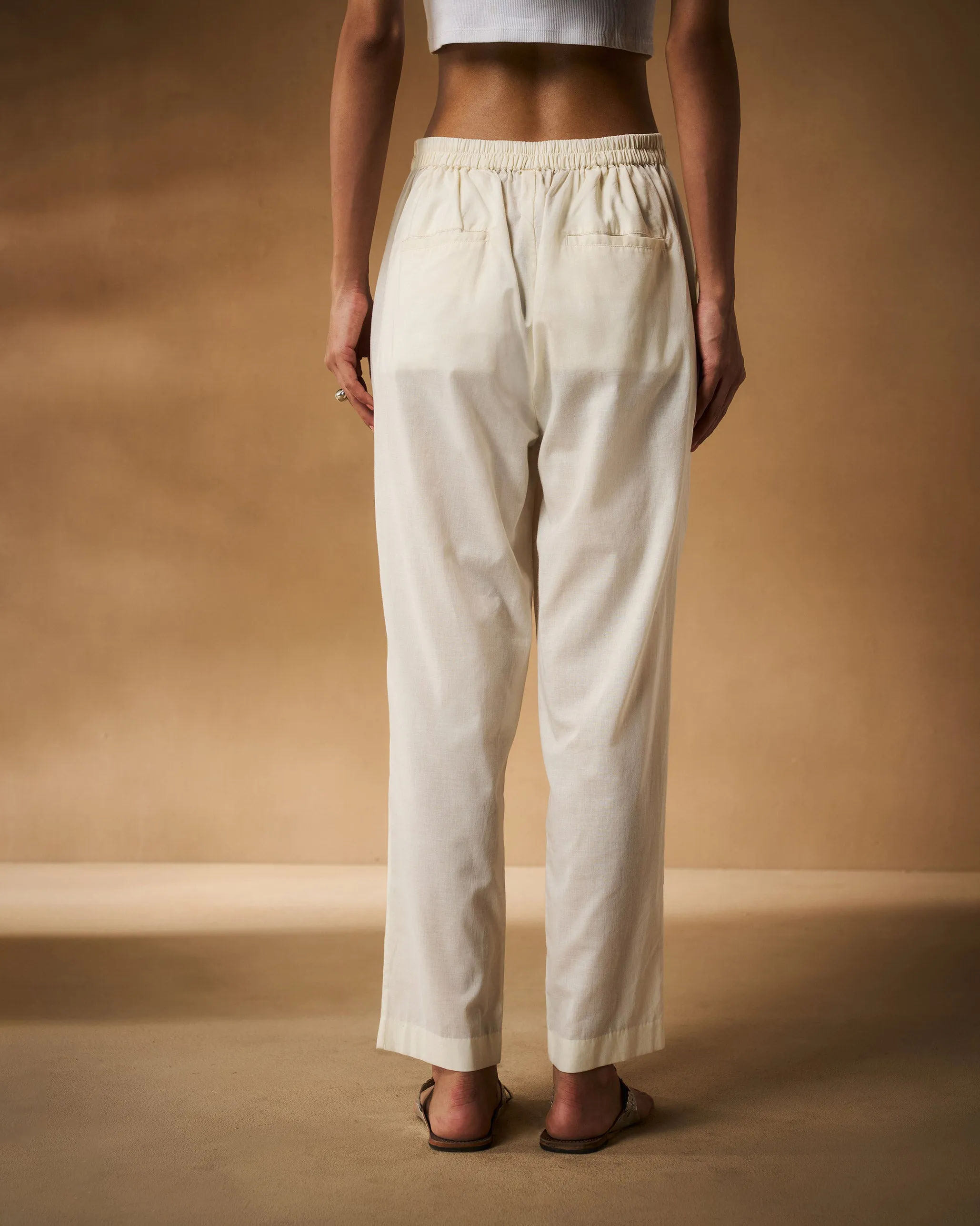 Narrow Pants - Ivory