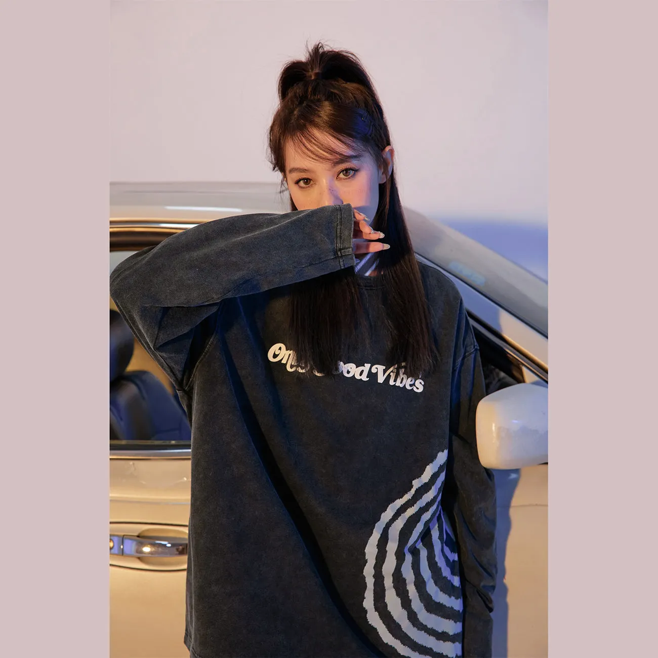 Only Good Vibes Swirl Sweatshirt