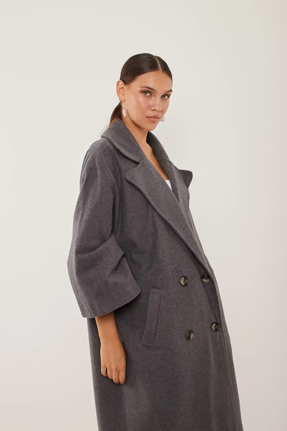 Oversized Cozy Coat - Gray