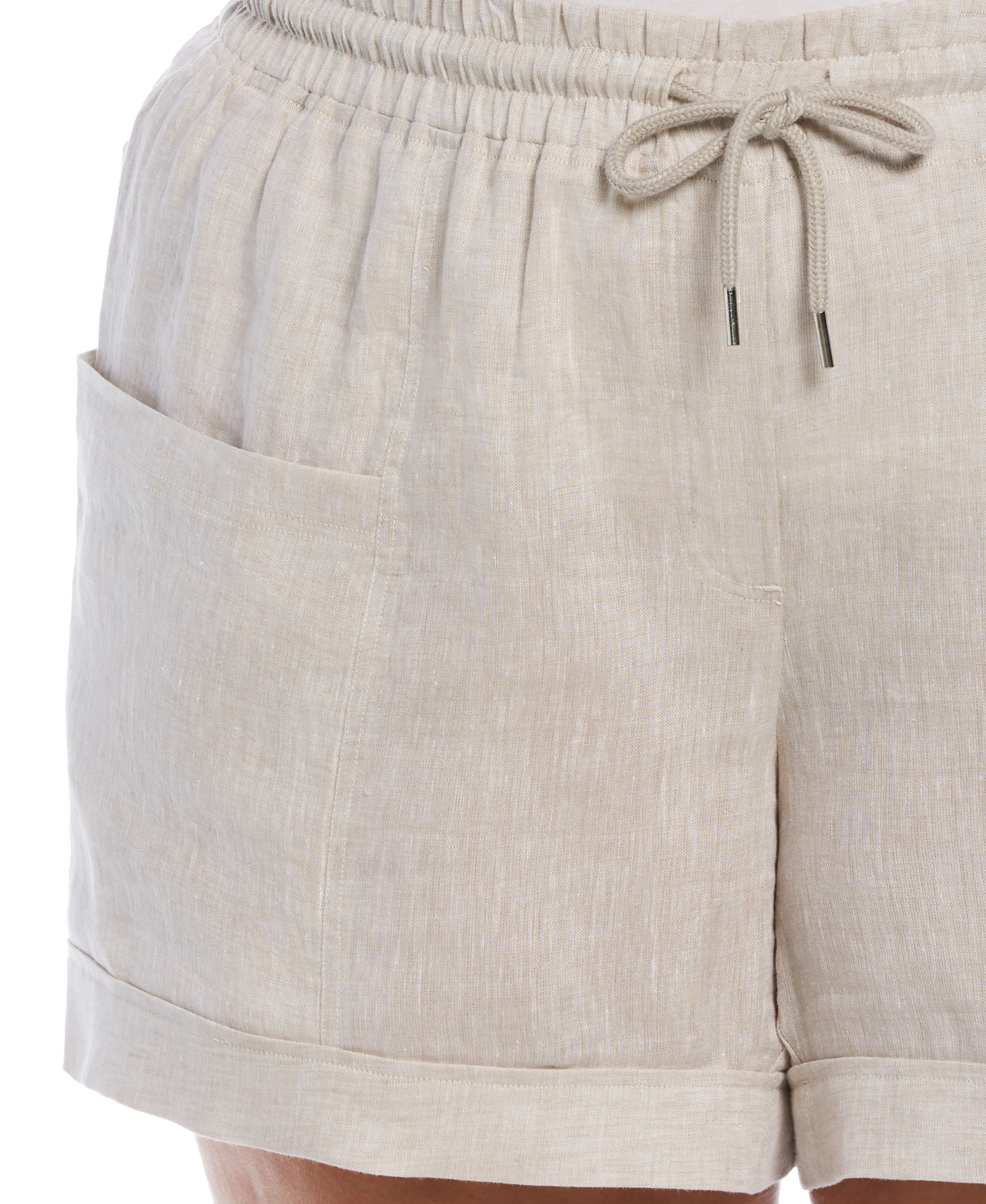 Plus Size Modern Fit Seamed Linen Short