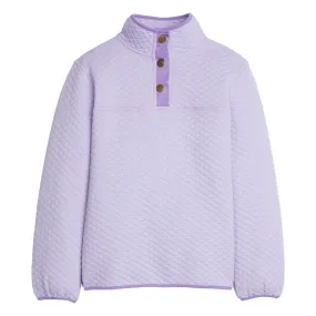 Quilted Pullover - Lavender with Lilac Trim