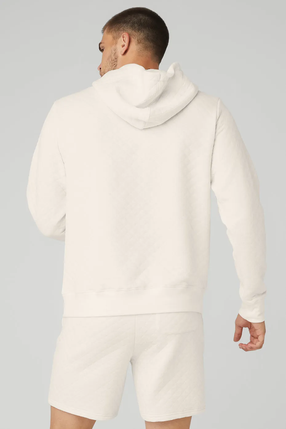 Quilted Stadium Hoodie - Ivory