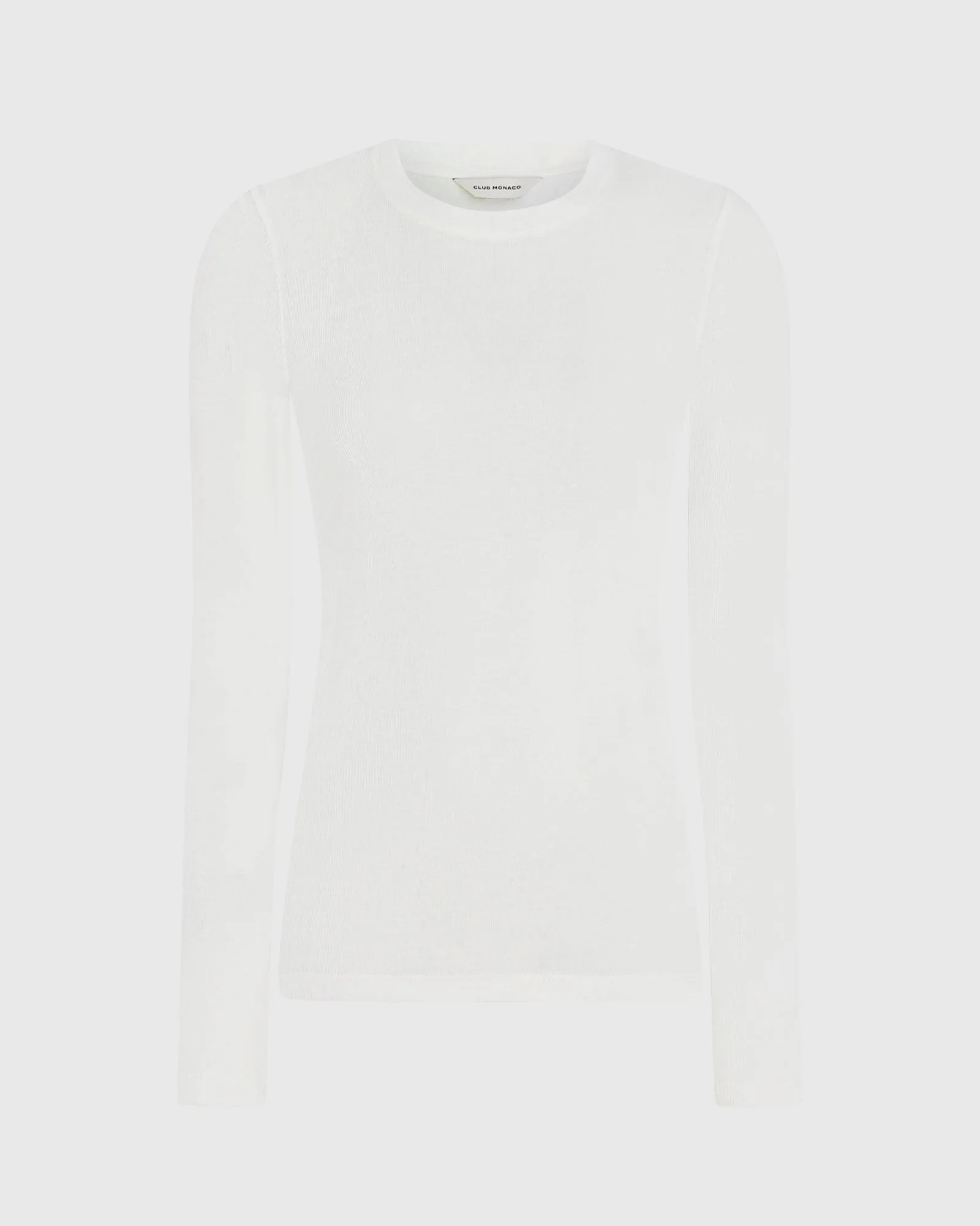 Ribbed Cotton Long-Sleeve Tee