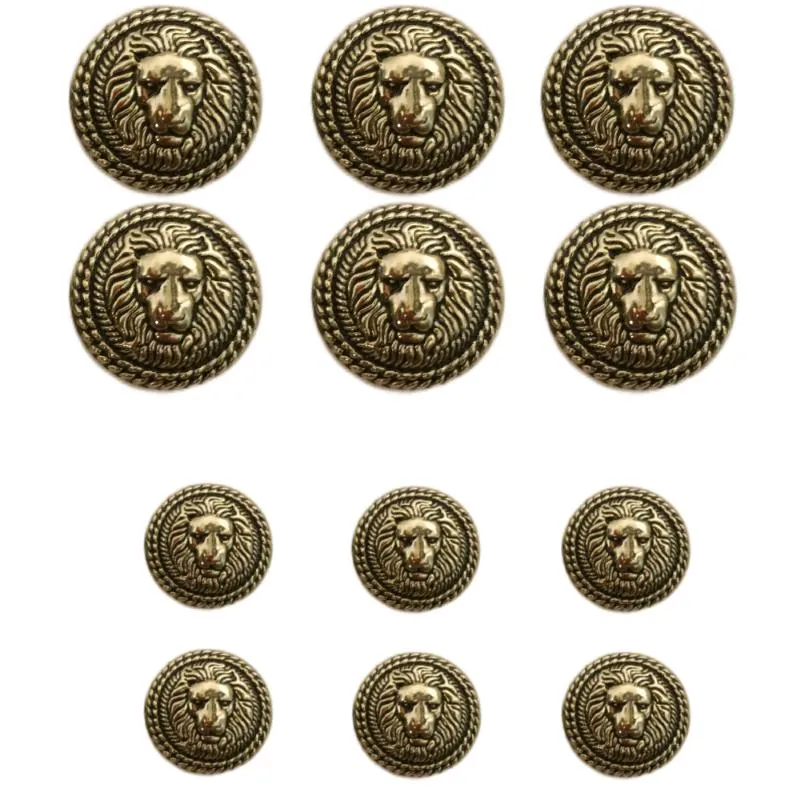 Silver Lion Metal Suit Buttons