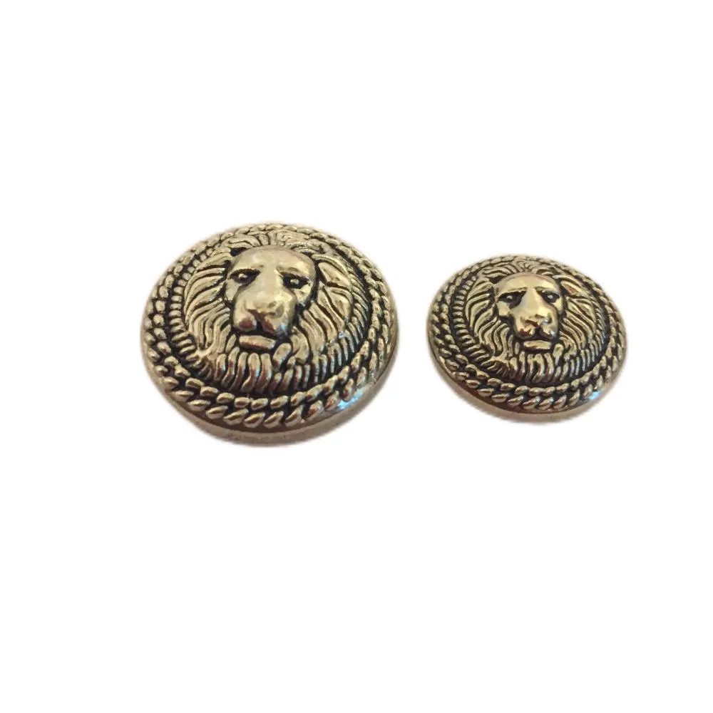 Silver Lion Metal Suit Buttons