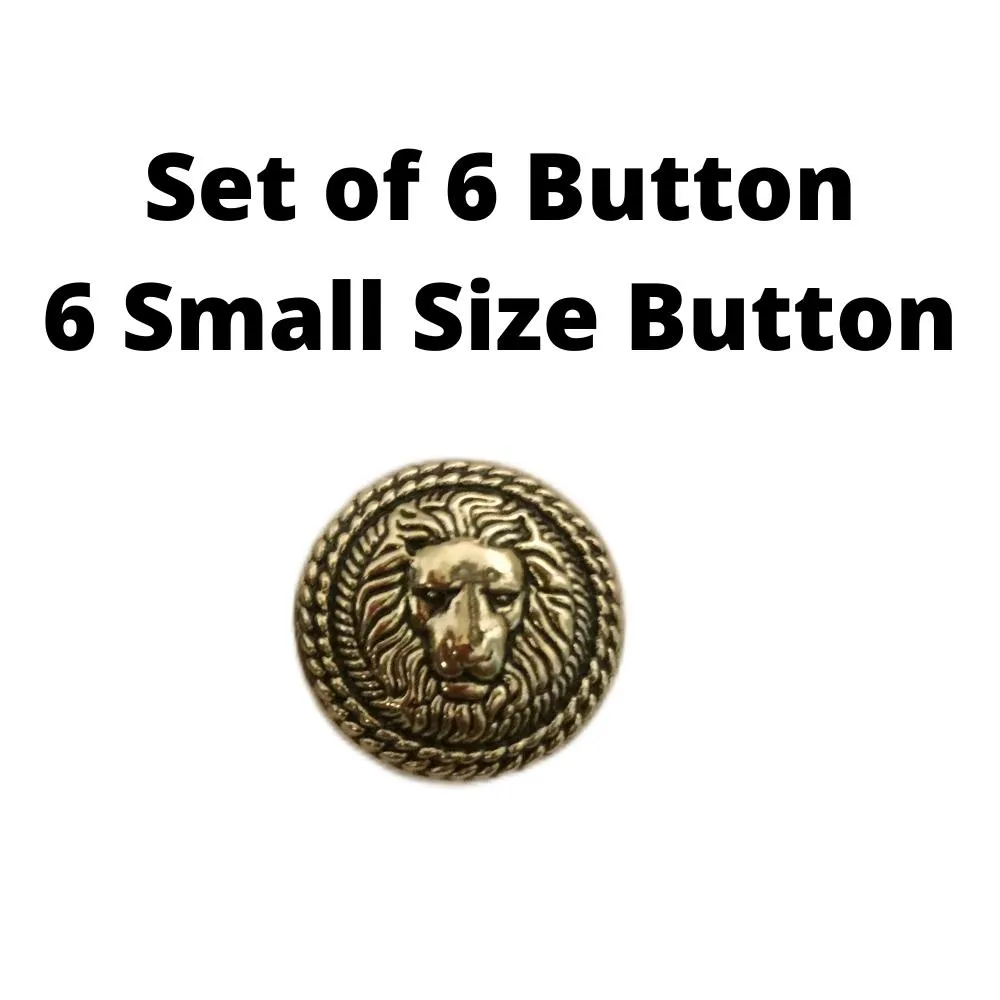 Silver Lion Metal Suit Buttons