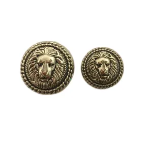 Silver Lion Metal Suit Buttons