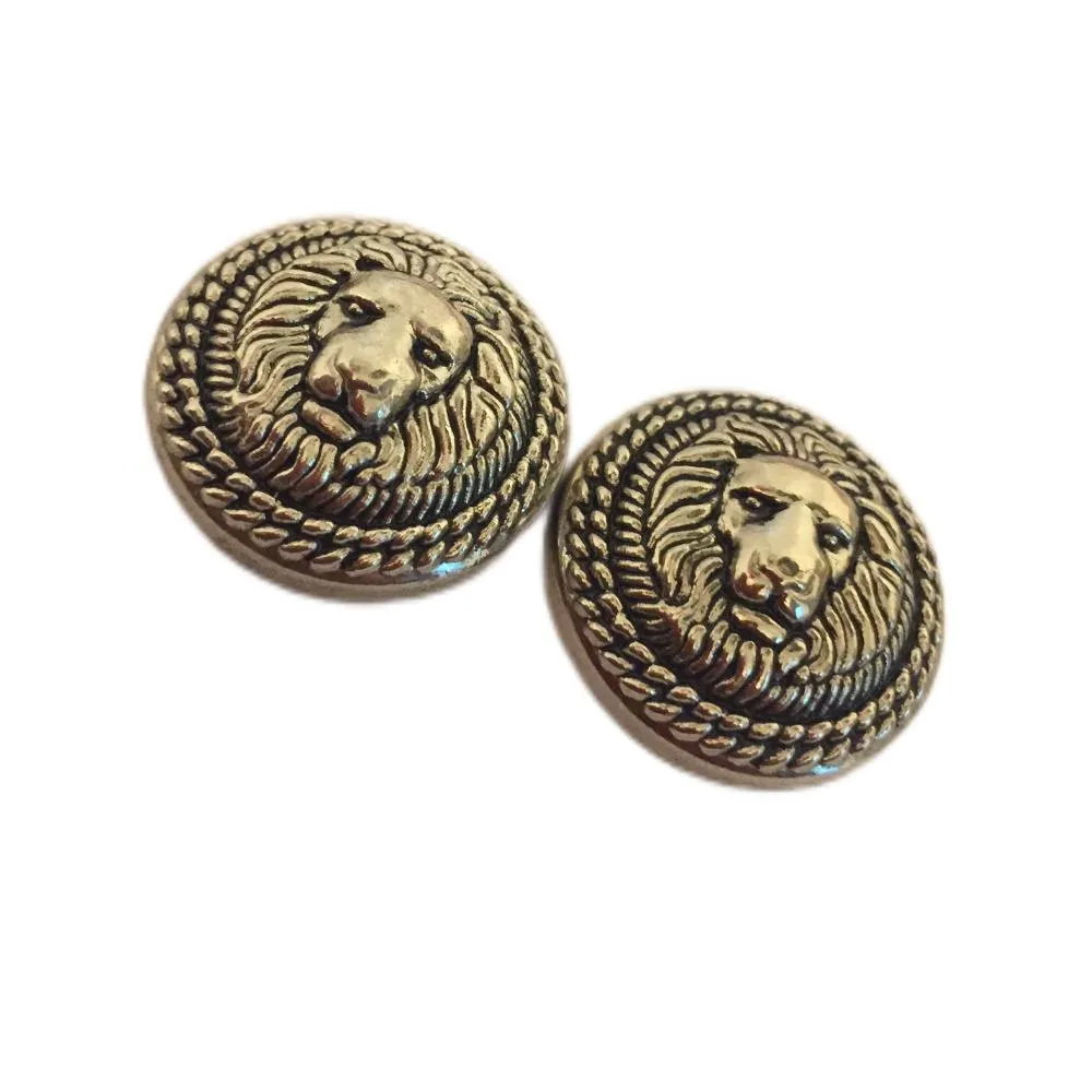 Silver Lion Metal Suit Buttons