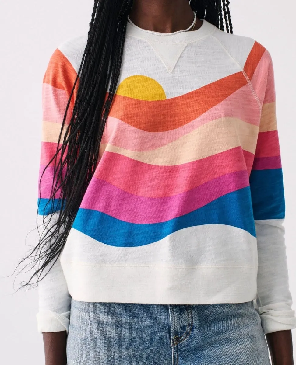 Soleil Sunwashed Slub Crewneck