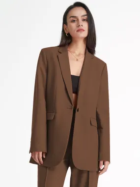 Solid Colored Graceful Essential Blazer