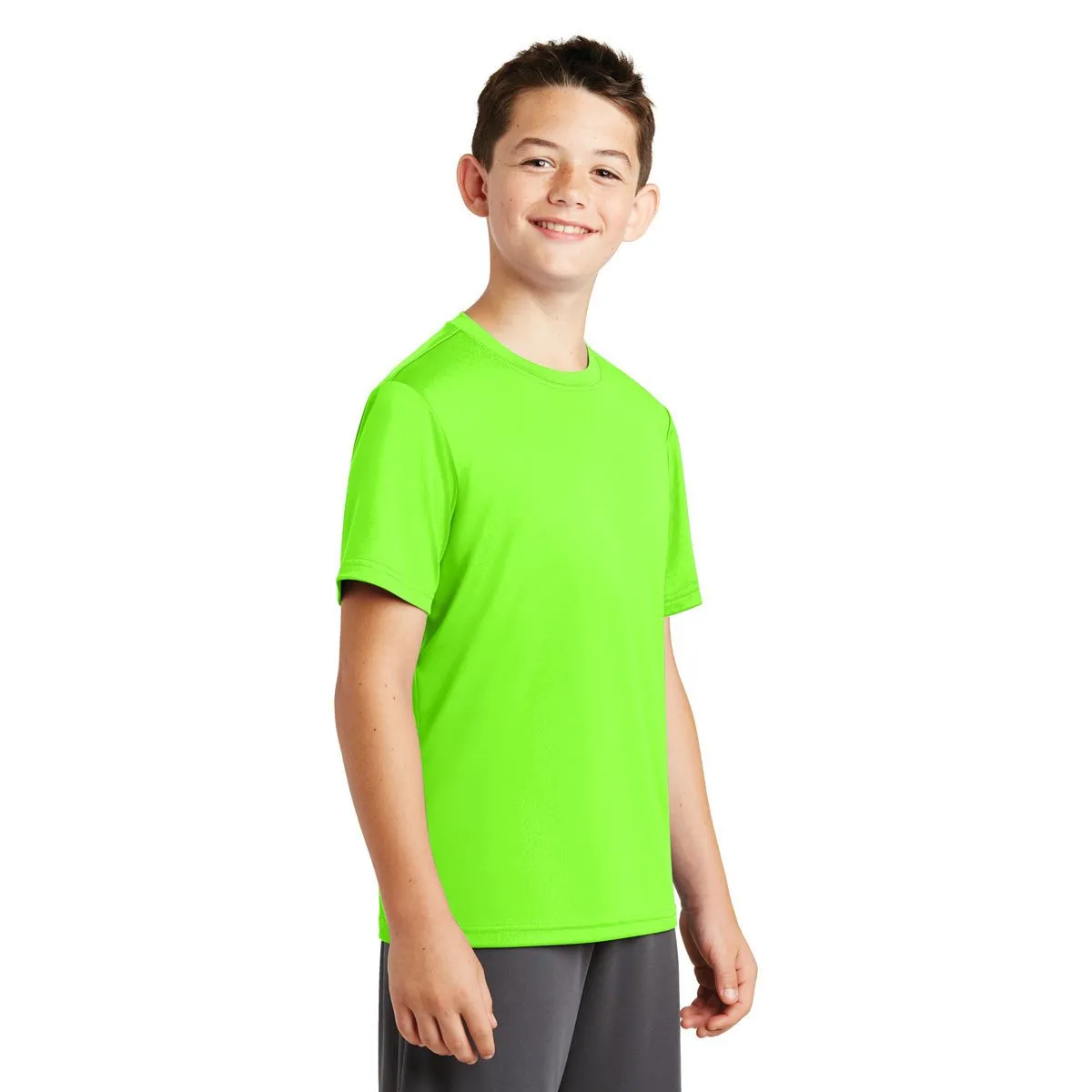 Sport-Tek Youth Neon Green PosiCharge Tough Tee