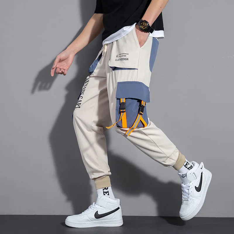 Summer Thin Cargo Pants Trendy Stylish Green Loose Sport Pants