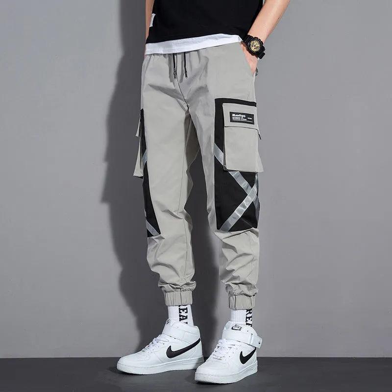 Summer Thin Cargo Pants Trendy Stylish Green Loose Sport Pants