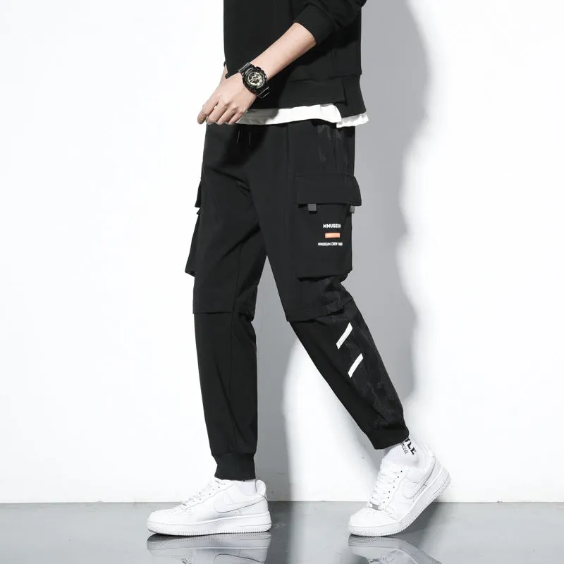 Summer Thin Cargo Pants Trendy Stylish Green Loose Sport Pants