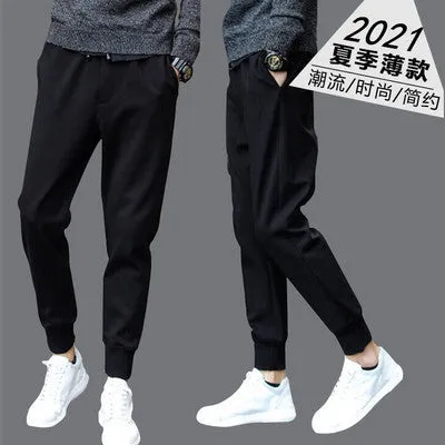 Summer Thin Cargo Pants Trendy Stylish Green Loose Sport Pants