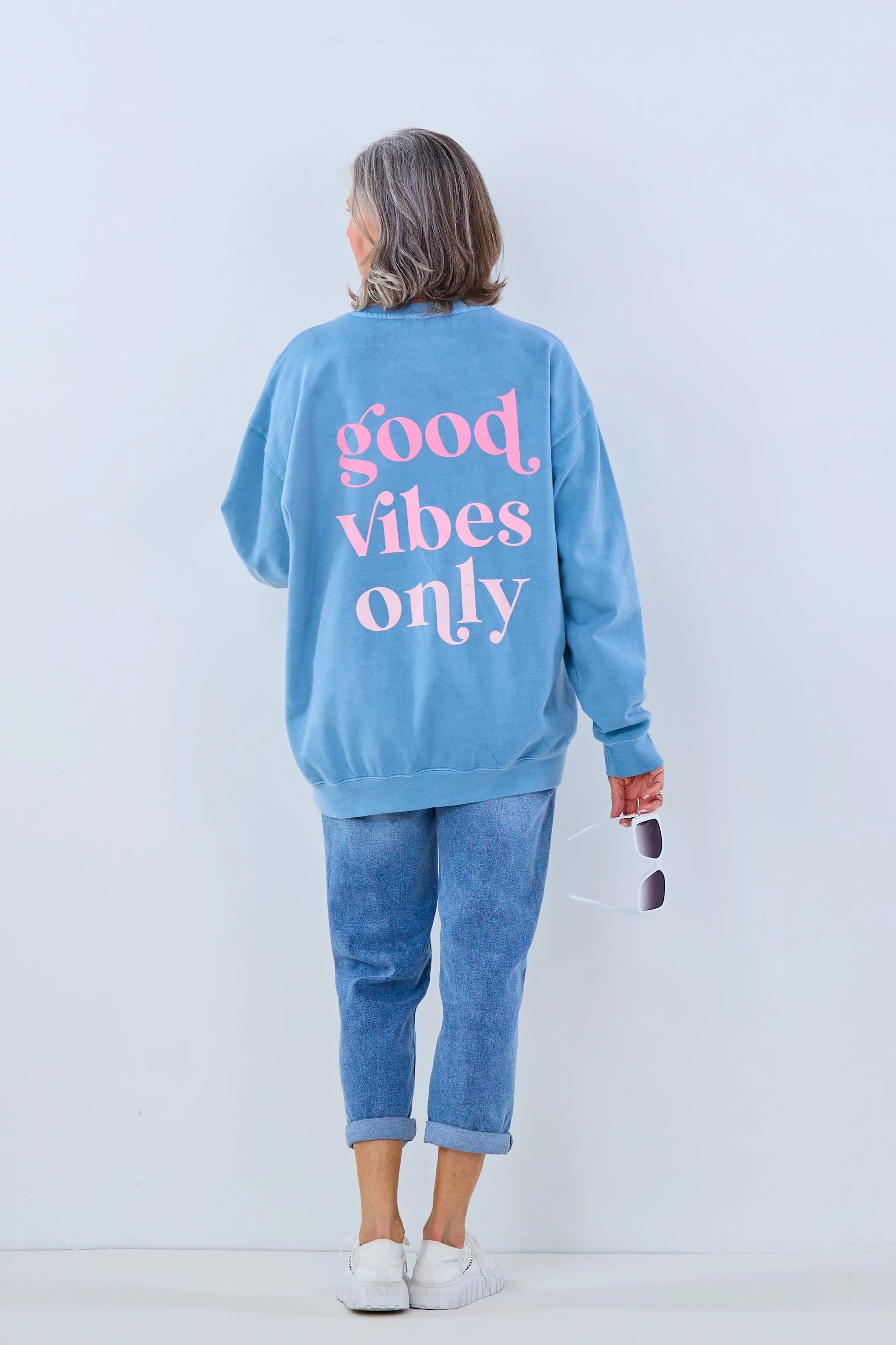 Sweaty good vibes only, blau-rosa