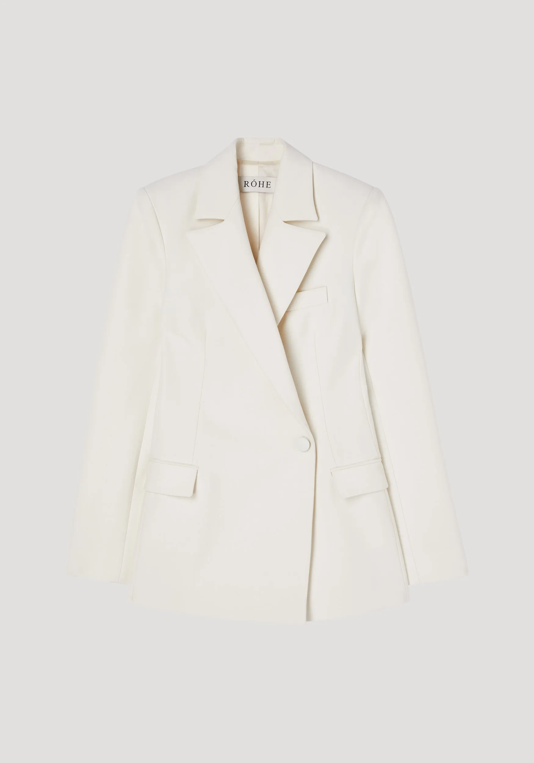 Tailored wool blazer | ivory