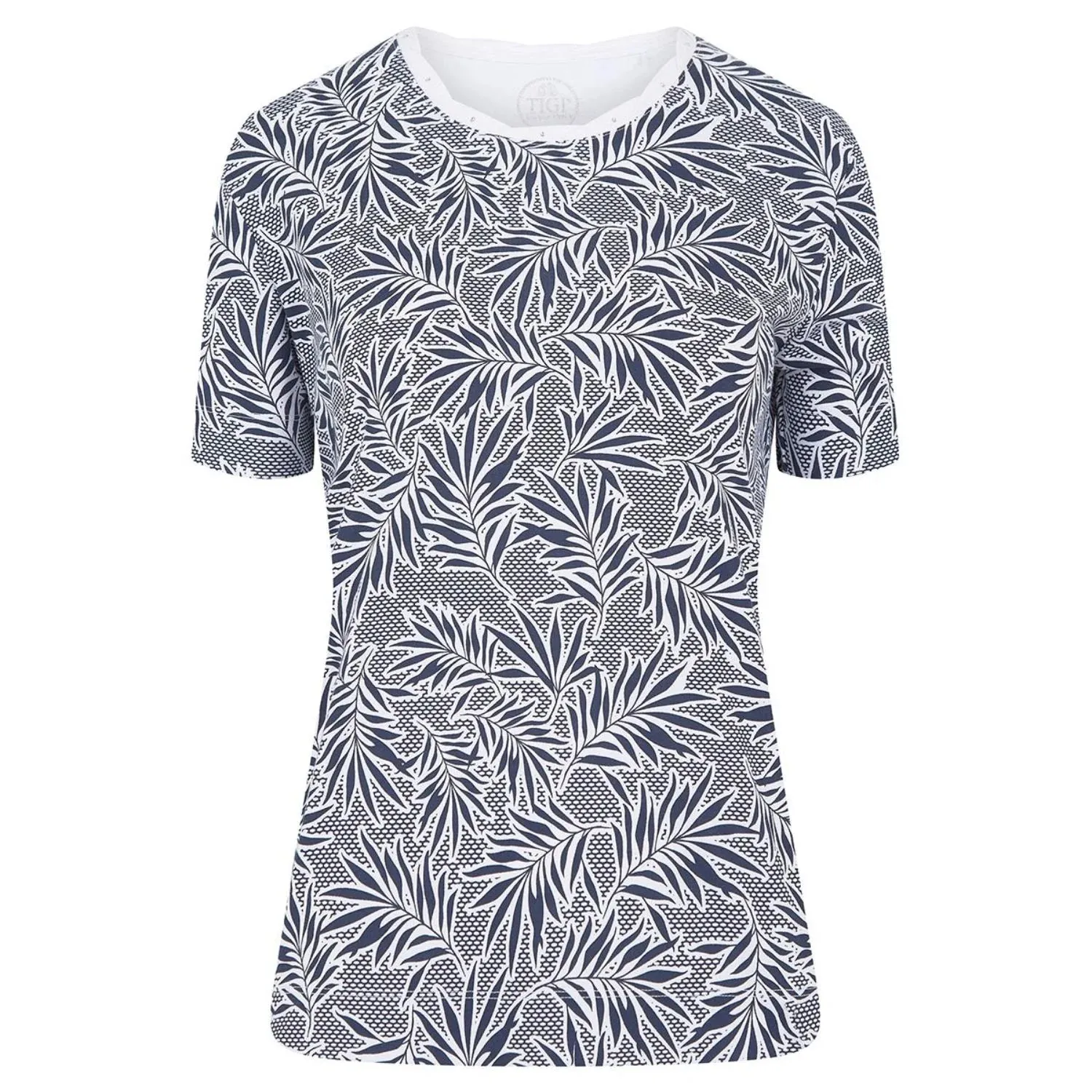 TIGI 14/16 Leaf Cross Stitch Print Top