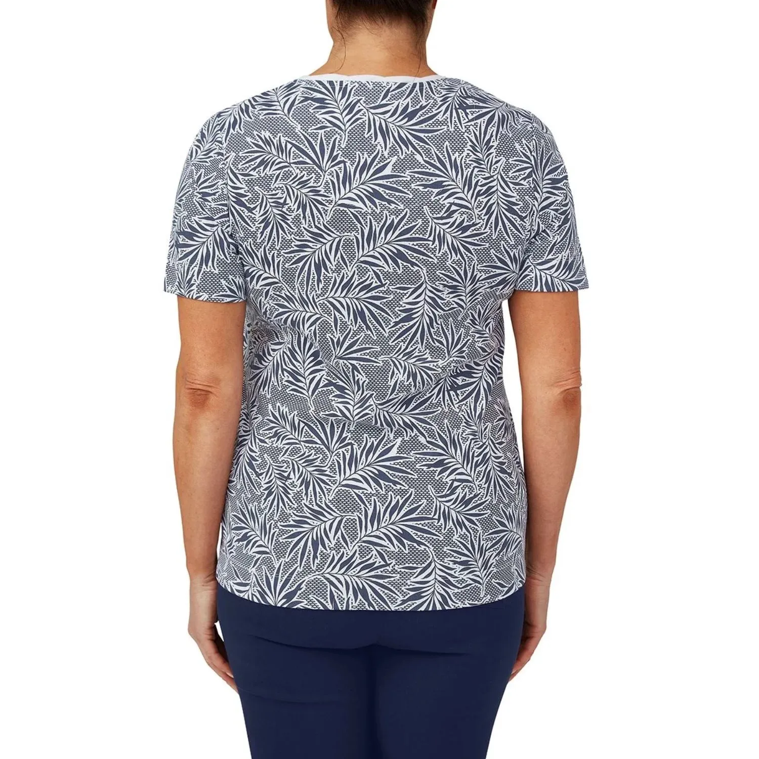 TIGI 14/16 Leaf Cross Stitch Print Top