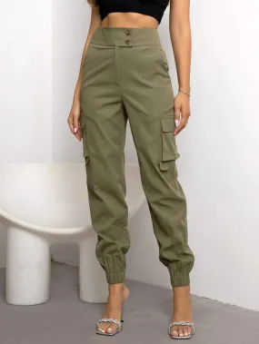 Trendy Cargo Side Pocket Flap Pants