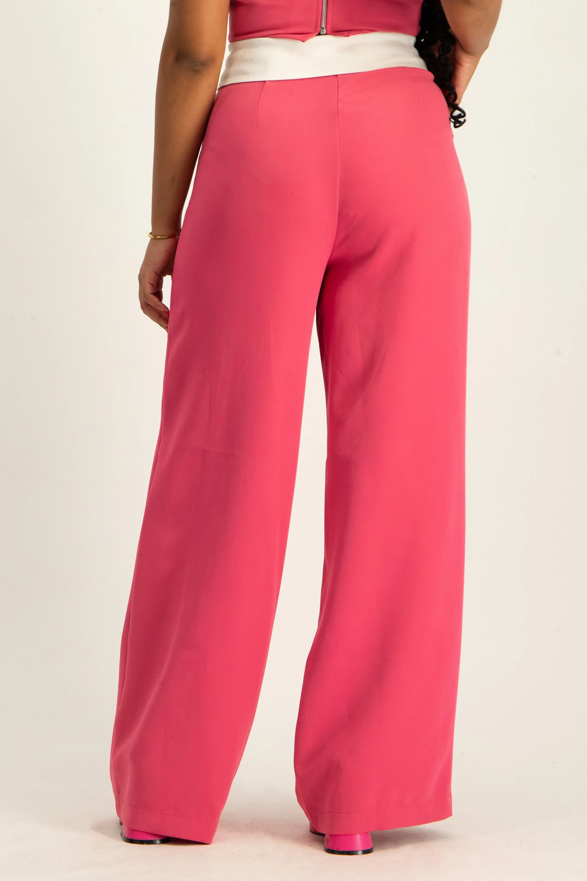 Trouser Pant w/ Fold Over Detail