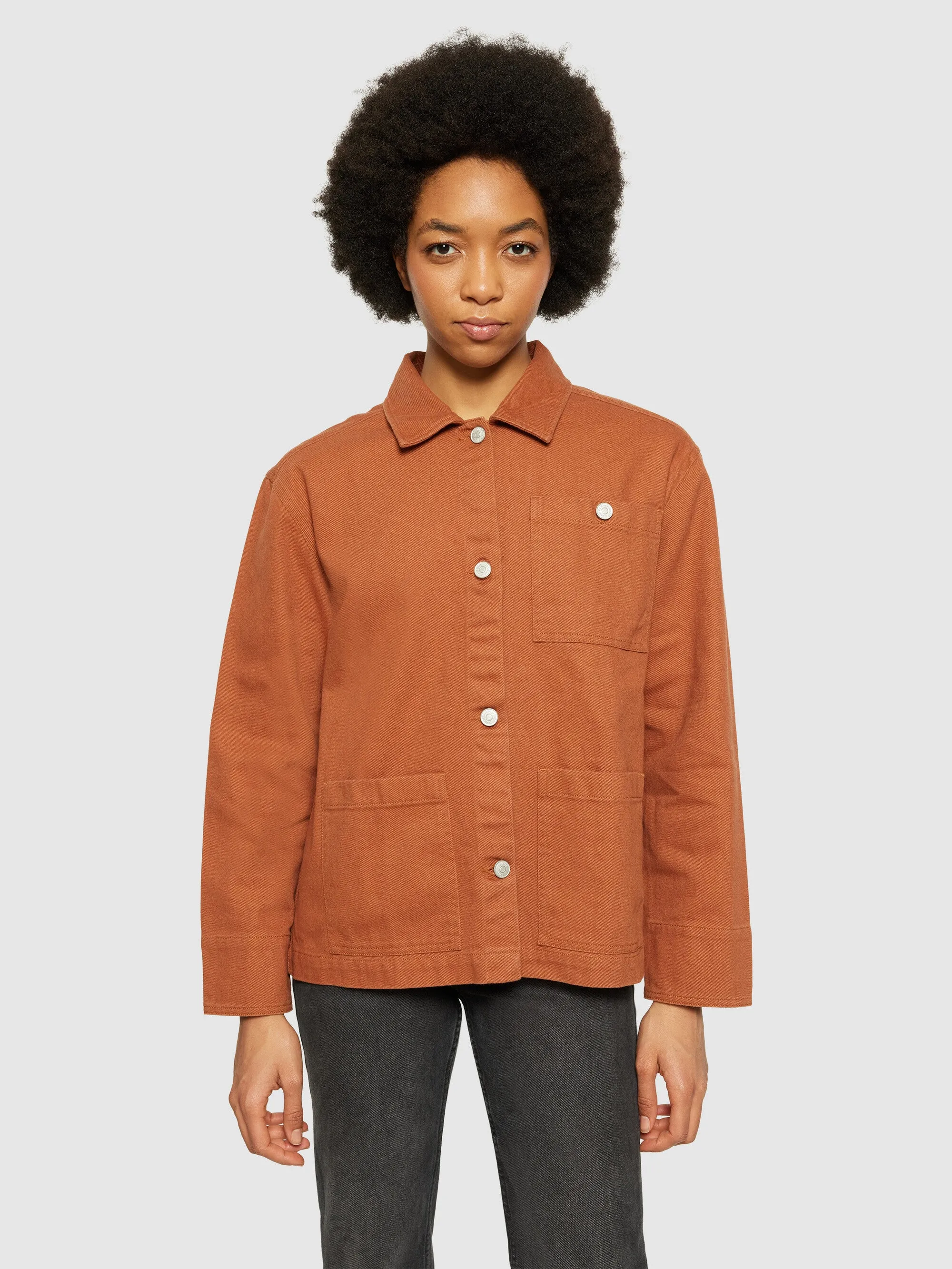 Twill workwear jacket - GOTS/Vegan - Mocha Bisque