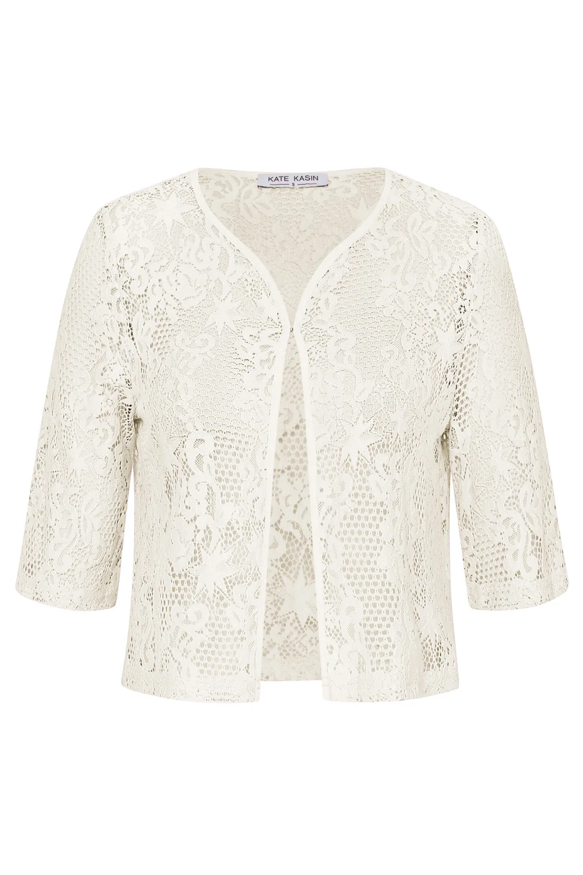 Women's Elegant Sheer Floral Lace Shrug Summer Short Sleeve Top Cropped Open Front Bolero Cardigan