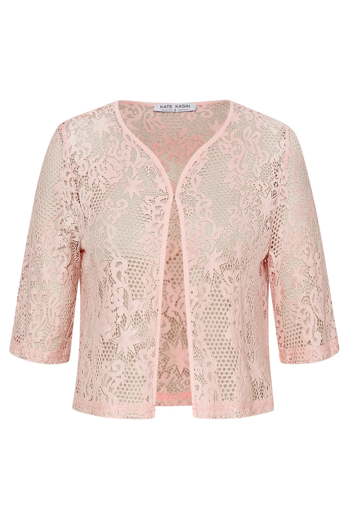 Women's Elegant Sheer Floral Lace Shrug Summer Short Sleeve Top Cropped Open Front Bolero Cardigan