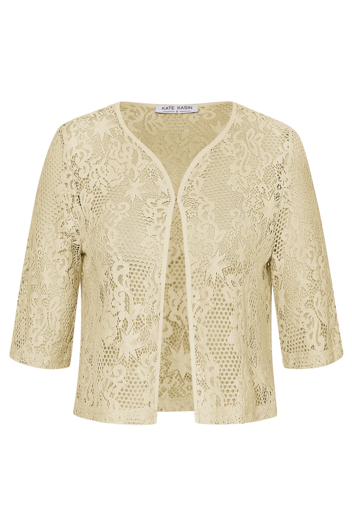 Women's Elegant Sheer Floral Lace Shrug Summer Short Sleeve Top Cropped Open Front Bolero Cardigan