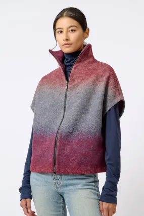 Zip Mock Cardigan - Ombre