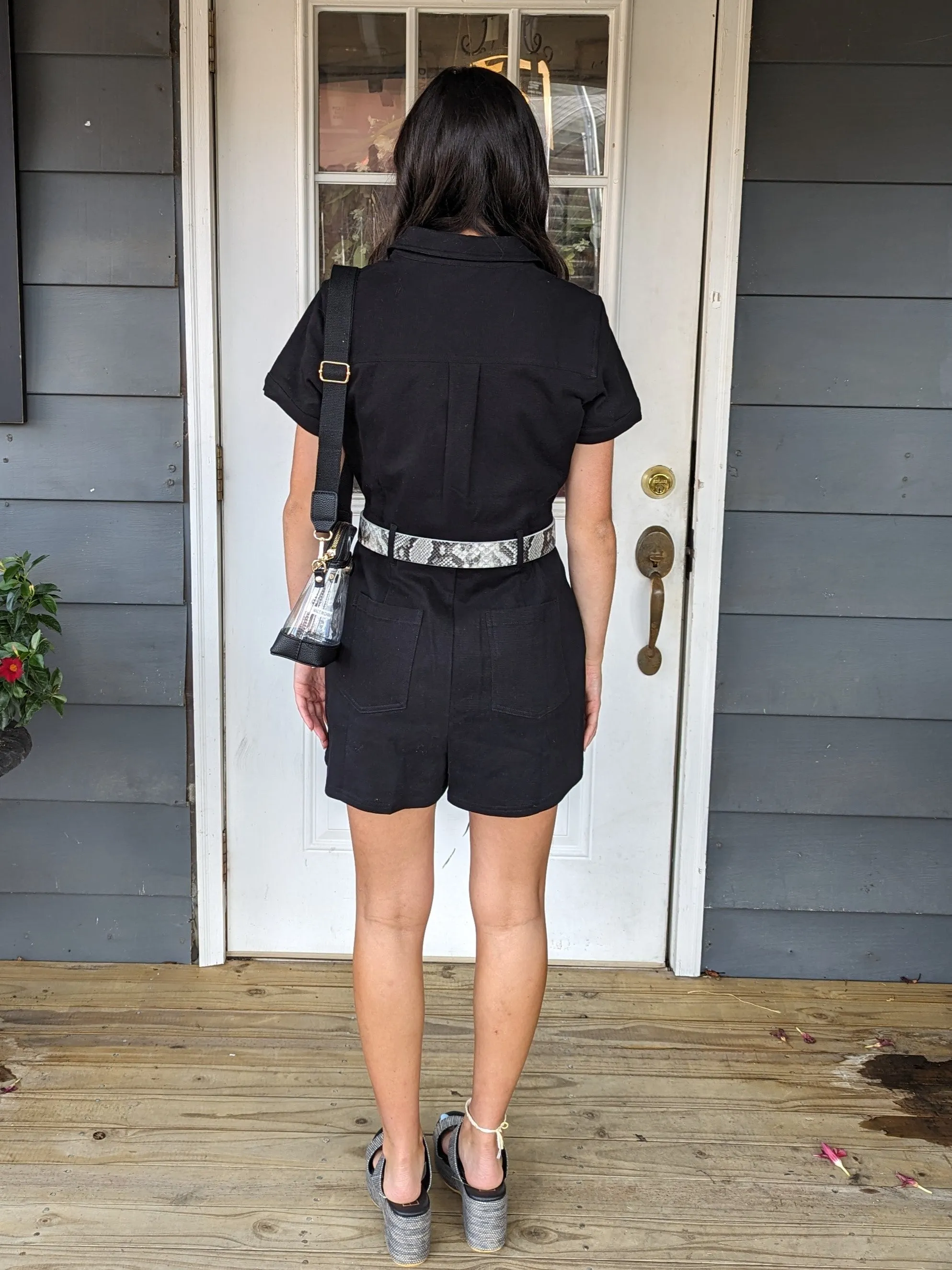 Zip Up Short Romper